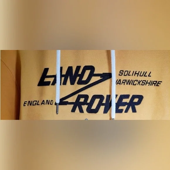 Land Rover Yellow Hoodie Sweatshirt By Red Canoe Union Jack 🇬🇧 In Size Medium - Picture 3 of 6